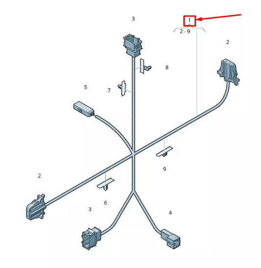NEW AUDI RS7 SPORTBACK 4G REAR LID SPOILER ADAPTER CABLE LOOM 4G8971145B
