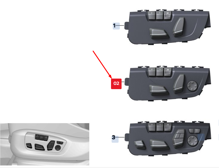 new bmw x5 f15 right seat adjustment switches 61319347454 9347454 original