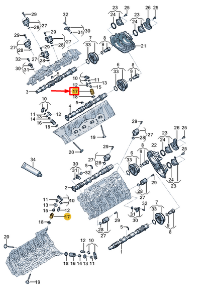 new audi a8 d5 engine outlet valve spring 0p2109623a original