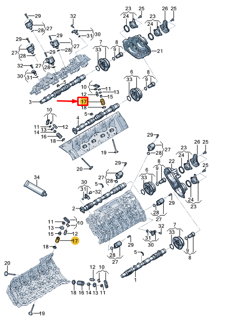 new audi a8 d5 engine outlet valve spring 0p2109623a original