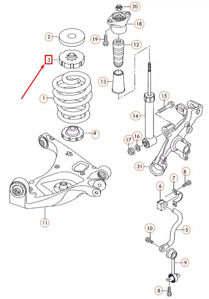 NEW AUDI A4 B7 REAR UPPER AXLE SPRING SUPPORT PLATE 8E0512149P ORIGINAL