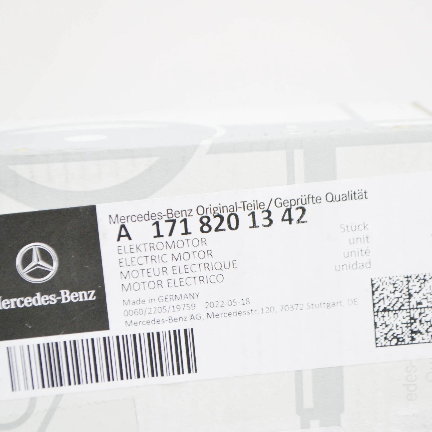 NEW MERCEDES-BENZ SL R230 LEFT DOOR WINDOW REGULATOR MOTOR A1718201342 ORIGINAL