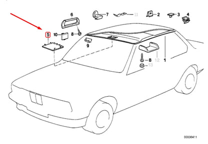 NEW BMW 5 E34 FRONT ROOF INTERIOR BEIGE COVER 1973472 51441973472 ORIGINAL
