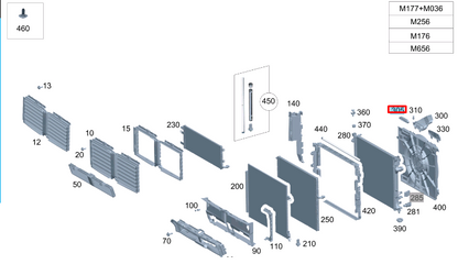 NEW MERCEDES-BENZ GLE W167 RADIATOR RE-CIRCULATION SEALING A2135006800 ORIGINAL