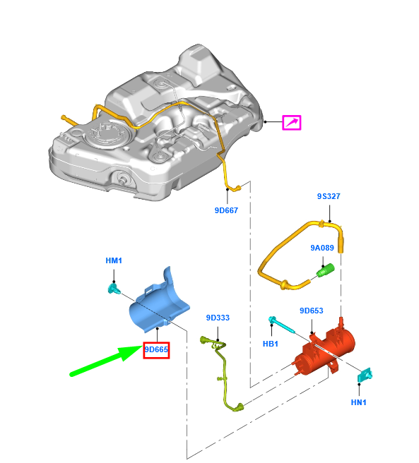 new ford mondeo mk5 fuel vapour system canister bracket 1932324 original