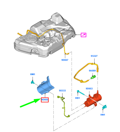 new ford mondeo mk5 fuel vapour system canister bracket 1932324 original