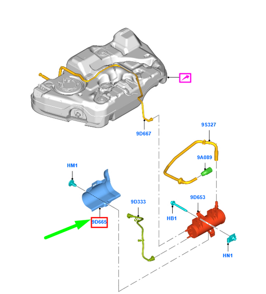 new ford mondeo mk5 fuel vapour system canister bracket 1932324 original