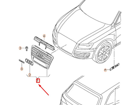 NEW AUDI Q5 8R RADIATOR GRILLE A-LINE 8R0853651CT94 ORIGINAL