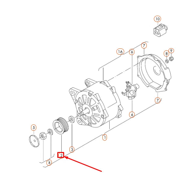 NEW VOLKSWAGEN BEETLE A5 ALTERNATOR POLY V-BELT PULLEY 07K903119C ORIGINAL