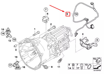NEW BMW 6 CABRIO E64 TRANSMISSION WIRING HARNESS 7840637 23017840637 ORIGINAL