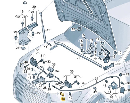 NEW AUDI Q7 4M FRONT RIGHT HEADLIGHT MOUNTING 4M0806584