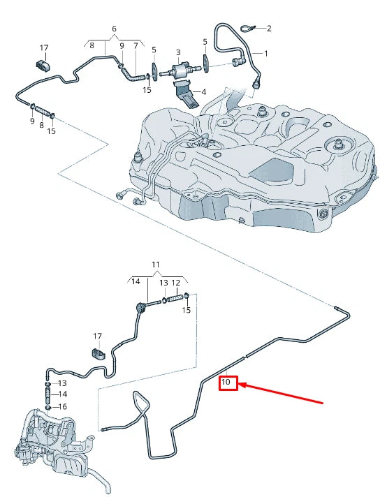 NEW AUDI A5 F5 FUEL LINE 8W6261529E
