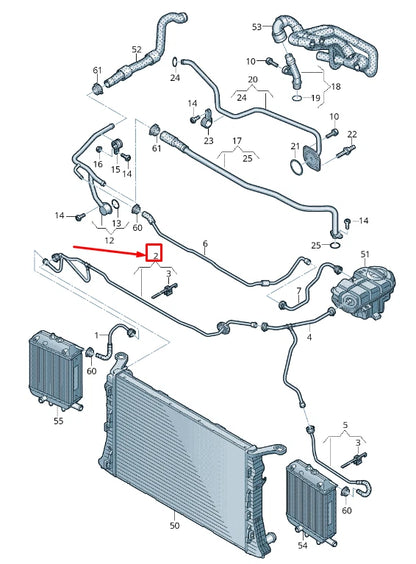 NEW AUDI RS7 SPORTBACK 4G ENGINE BREATHER LINE 4G0121081CC ORIGINAL