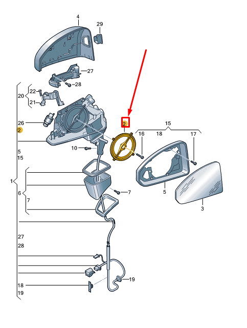 new audi a3 sportback 8y left exterior mirror drive motor 8y0959577 original