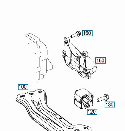 NEW MERCEDES BENZ C W205 ENGINE MOUNT BRACKET A2052420440 ORIGINAL