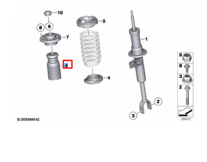 new bmw 5 touring f11 front additional shock absorber assy 31336784102 original