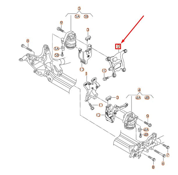 NEW AUDI A6 C7 RIGHT SIDE ENGINE BRACKET SUPPORT 4H0199308AK ORIGINAL
