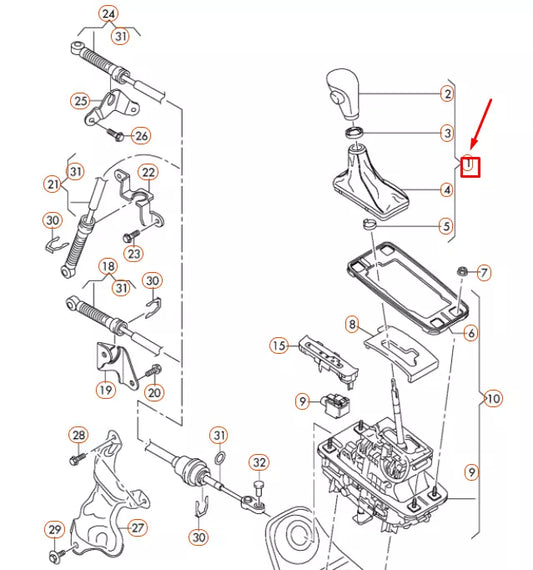 NEW AUDI A4 B8 SELECTOR LEVER HANDLE LHD 8K1713139TIWX ORIGINAL