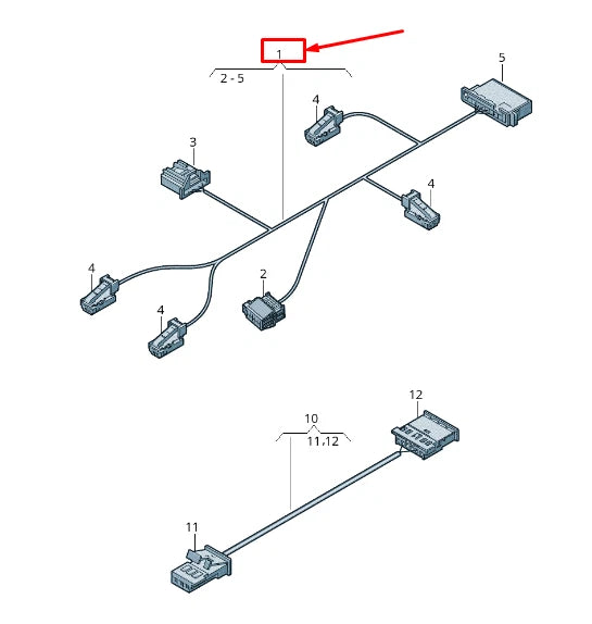 NEW AUDI RS7 SPORTBACK 4G ROOF WIRING HARNESS 4G0971100J