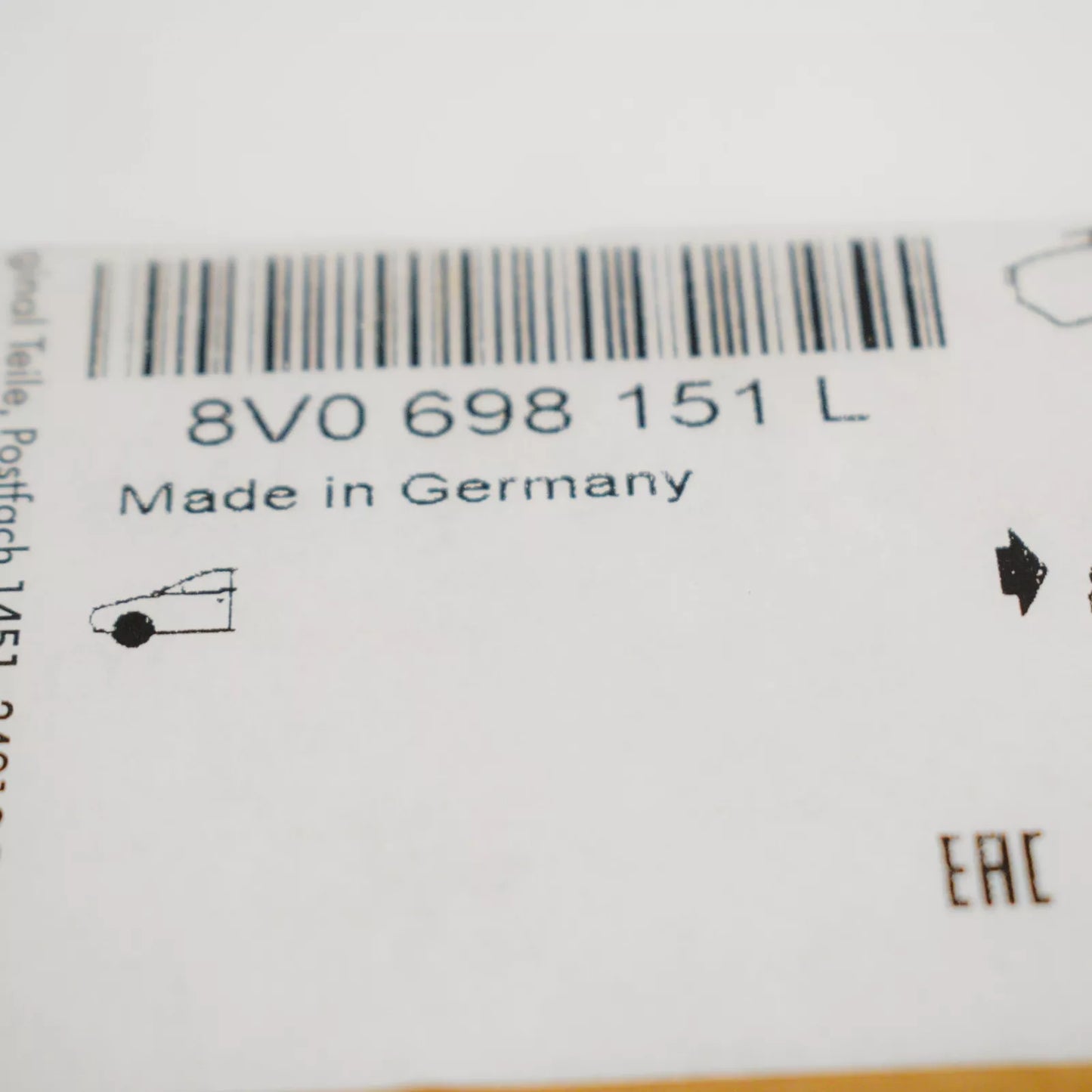 NEW AUDI A3 RS3 SPORTBACK 8V FRONT BRAKE PAD SET 8V0698151L ORIGINAL