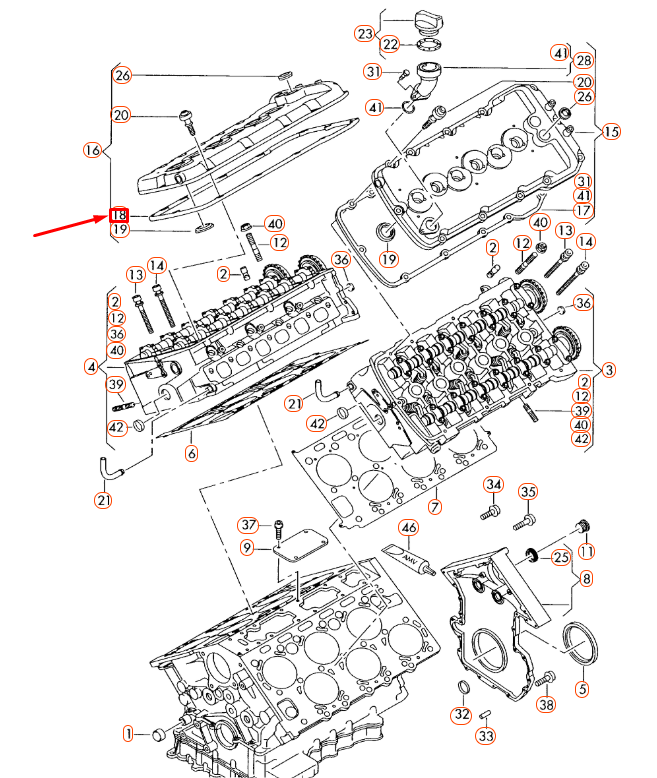 NEW AUDI A8 D3 ENGINE CYLINDER 1-6 SEAL GASKET 07C103484C ORIGINAL