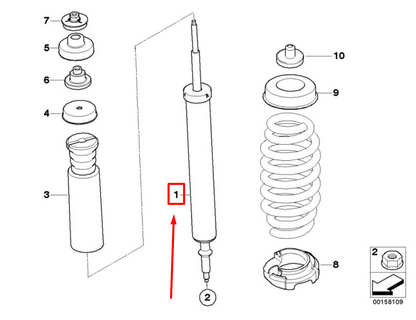 new bmw 1 coupe e82 rear left shock absorber 6782859 33526782859 original