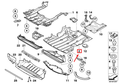NEW BMW 3 E90 FRONT ENGINE SPLASH SHIELD 51757205471 7205471 ORIGINAL