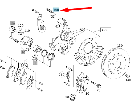 NEW MERCEDES-BENZ ML W163 FRONT BRAKE PAD WEAR SENSOR A2025400717 ORIGINAL