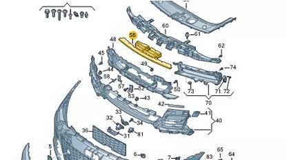 NEW AUDI E-TRON GT FRONT BUMPER FOAM STRIP 4J3807550A ORIGINAL