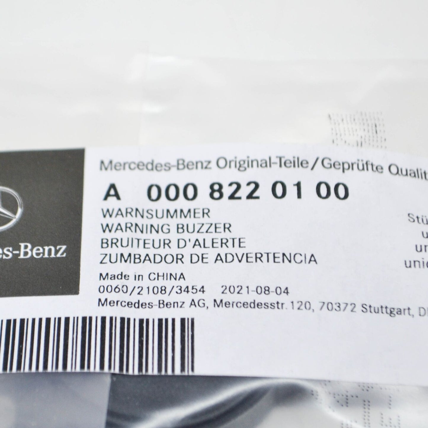 NEW MERCEDES-BENZ A W177 PARKING PDC SENSOR SPEAKER A0008220100 ORIGINAL