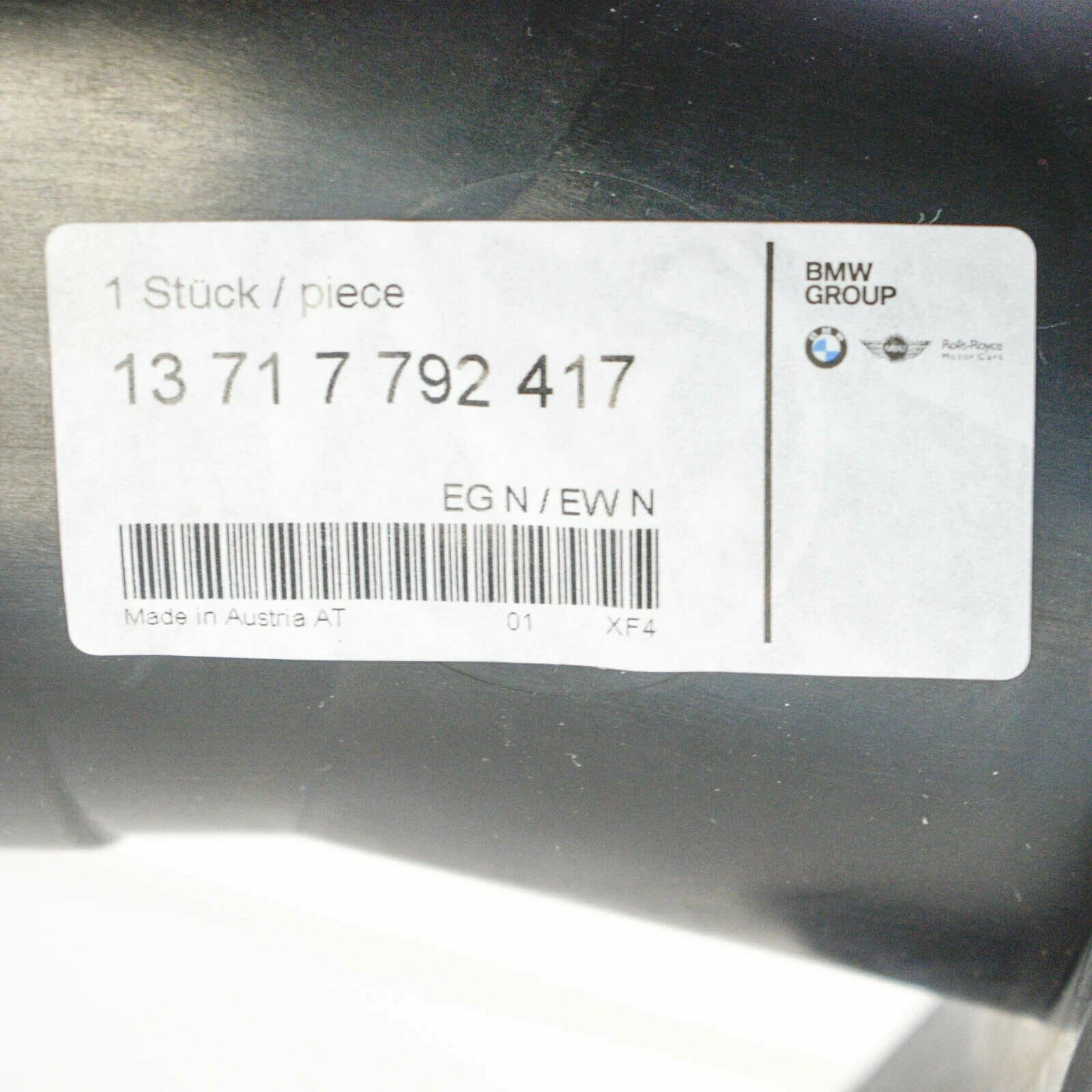 NEW BMW 5 E60 AIR INTAKE DUCT 13717792417 7792417 ORIGINAL