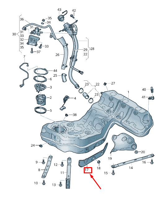 NEW AUDI A8 4N CENTER FUEL TANK GUARD PLATE 4N0201782 ORIGINAL