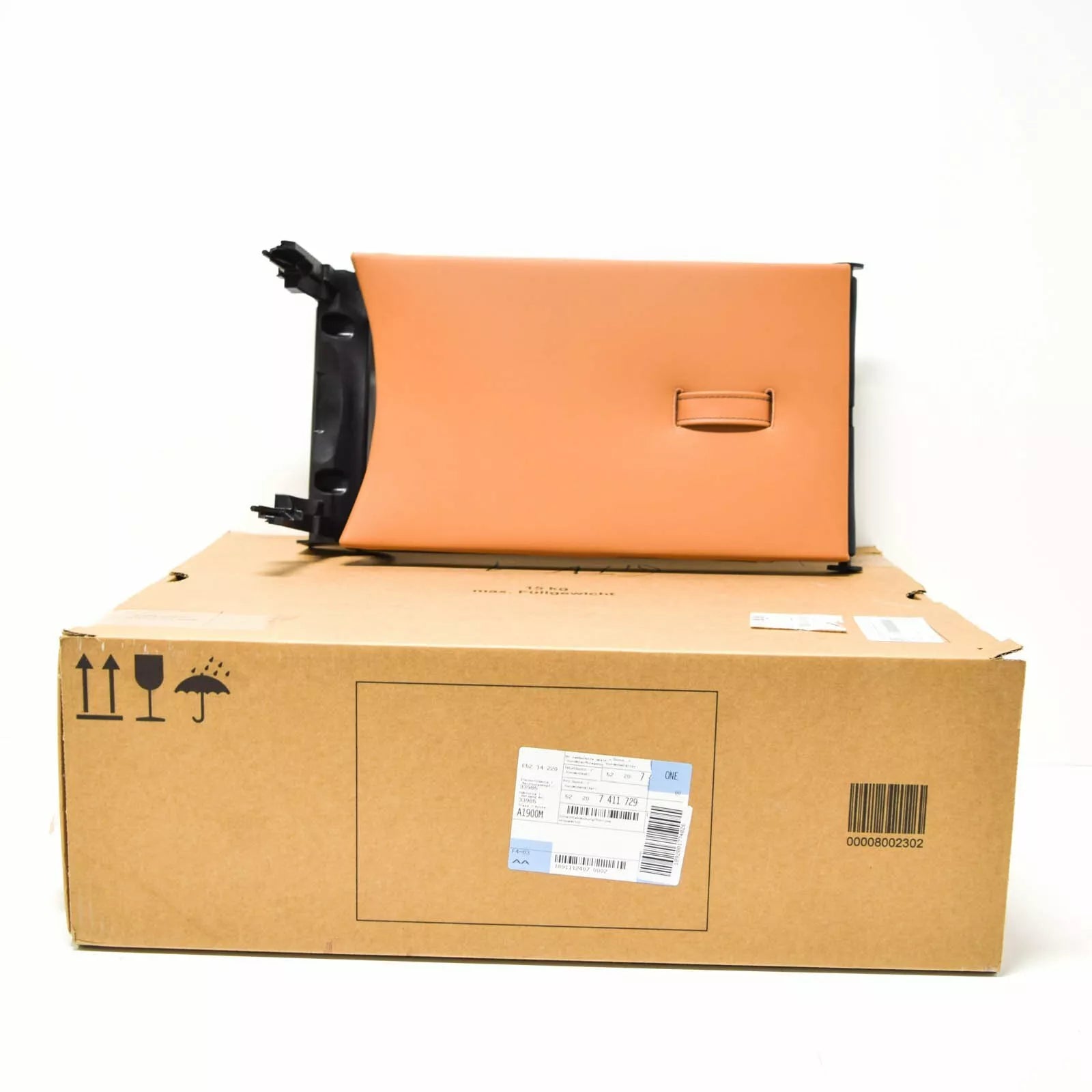 NEW BMW 7 G11 INTERIOR REAR SEAT CHANNEL COVER COGNAC 52207411729 ORIGINAL