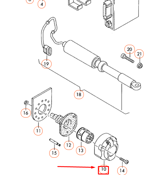 new vw touareg 7l trailer towing socket housing 7h0945505d original