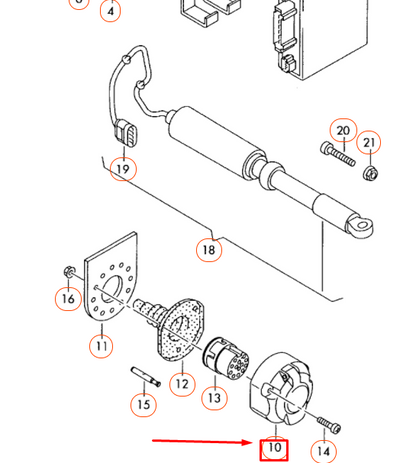 new vw touareg 7l trailer towing socket housing 7h0945505d original