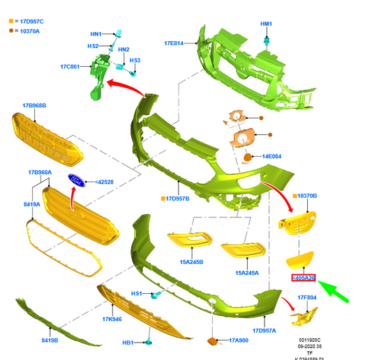 new ford transit custom mk1 fuel tank filler access door 2528899 original
