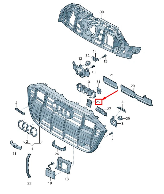 NEW AUDI A6 4A C8 RIGHT RADIATOR GRILLE ADAPTER 4K0807530A