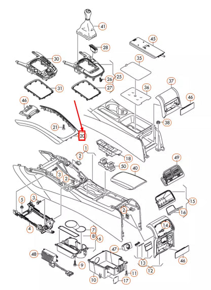 NEW AUDI A4 B8 CENTER CONSOLE COVER TRIM 8K0863305M7V7 ORIGINAL