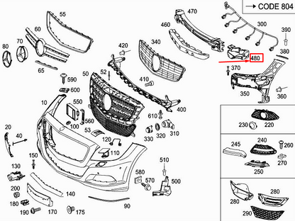 new mercedes-benz cls c218 front left bumper impact absorber a2188851737