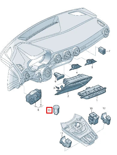 NEW AUDI TT ROADSTER FV9 8S START STOP IGNITIN SWITCH RHD 8S2905217 ORIGINAL