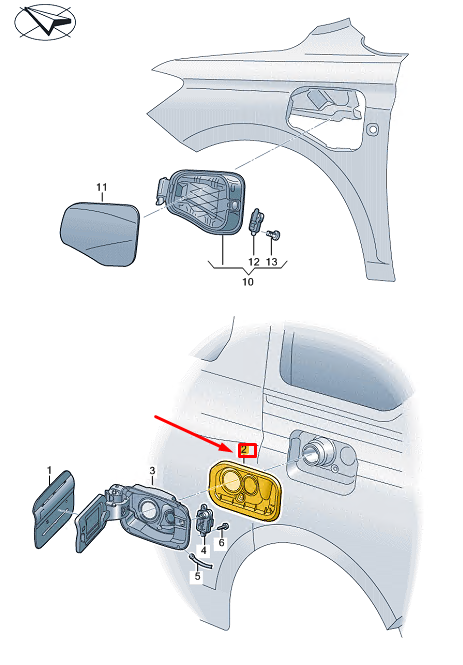new vw caddy sb mk4 rear left fuel filler neck gaiter 2k4809933c original