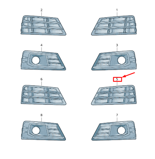 new audi a4 avant b9 front left bumper air guide grille 8w0807681rsqf original
