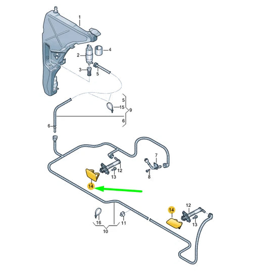 NEW AUDI A6 C7 RIGHT HEADLIGHT WASHER COVER CAP 4G0955276GGRU ORIGINAL