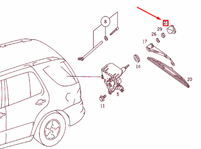 NEW MERCEDES-BENZ ML W163 REAR PANEL DOOR WIPER COVER A2108240149 ORIGINAL