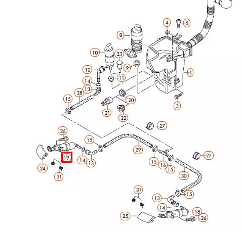 NEW AUDI A3 8P RIGHT SIDE HEADLIGHT WASHER NOZZLE 8P0955102B