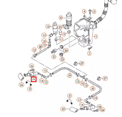 NEW AUDI A3 8P RIGHT SIDE HEADLIGHT WASHER NOZZLE 8P0955102B