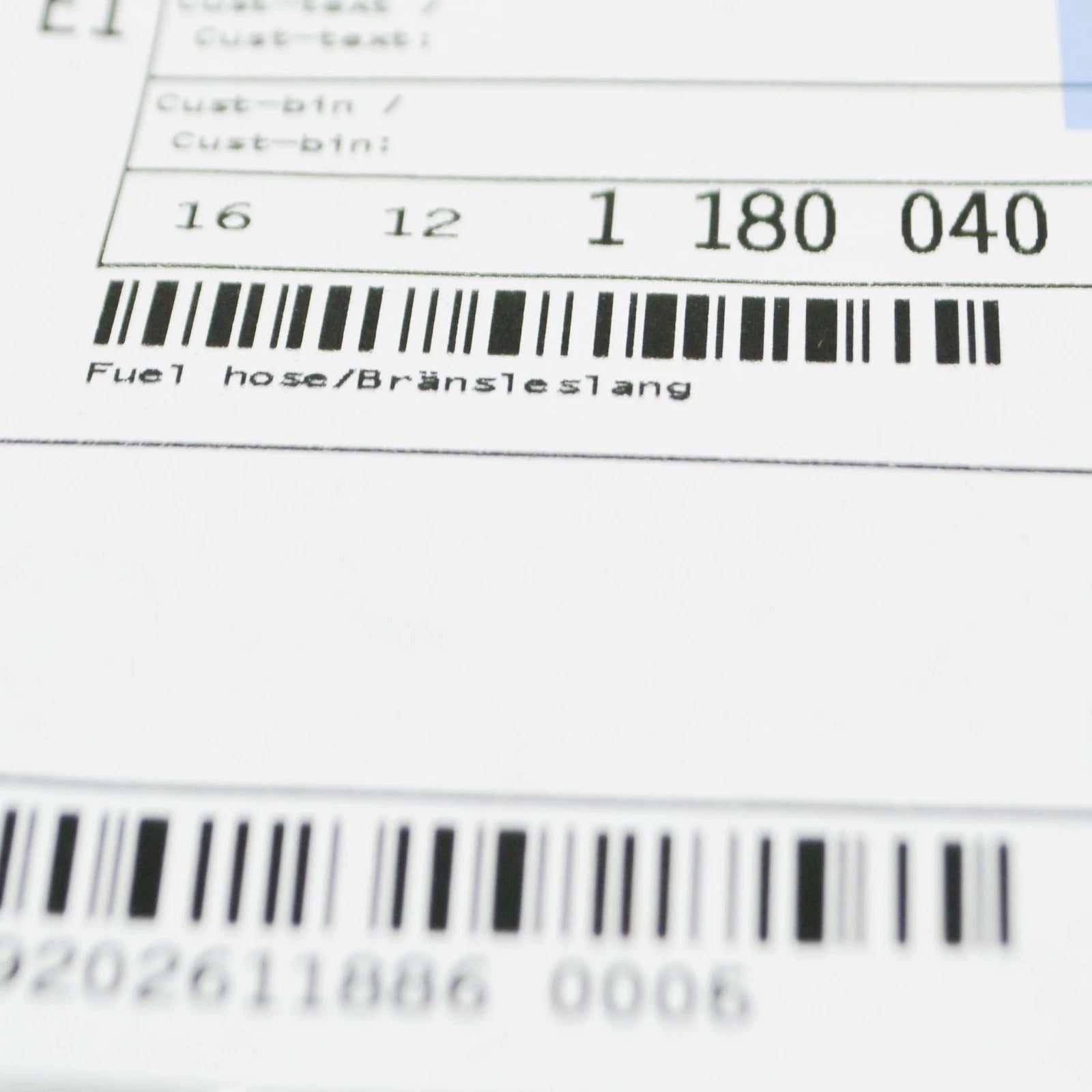 NEW BMW 5 E28 FUEL HOSE 16121180040 1180040 ORIGINAL