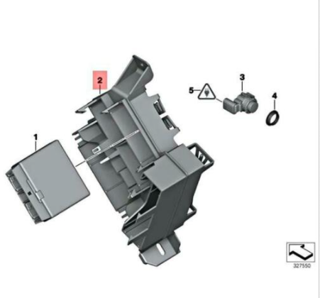 new bmw 3 f30 lci rear park assist control module bracket 66336854515 original