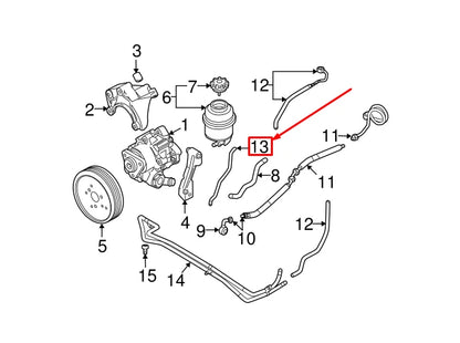 NEW AUDI A6 AVANT C6 POWER STEERING RETURN HOSE 4F0422891E ORIGINAL