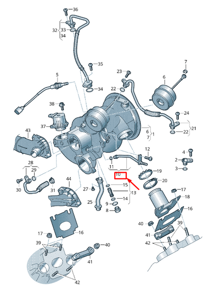 new audi q5 fy exhaust gas turbocharger connecting pipe 06m133380a original